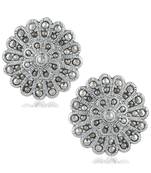 White swarovski crystal earrings