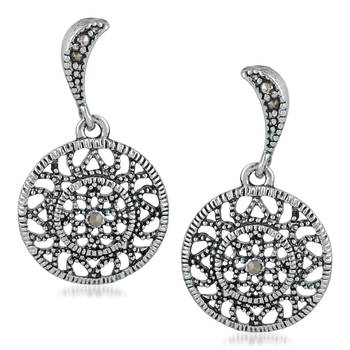 White swarovski crystal earrings 1