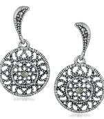 White swarovski crystal earrings