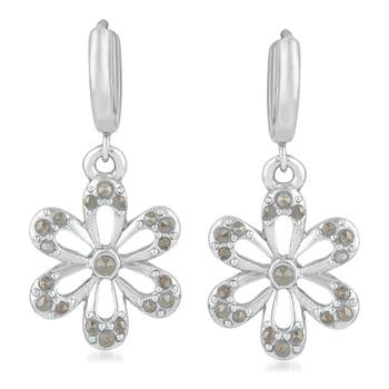 White swarovski crystal earrings 1