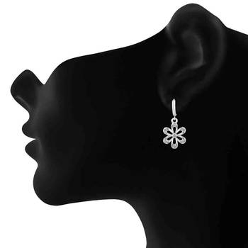 White swarovski crystal earrings 2