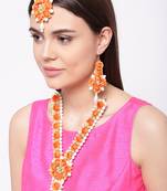 Orange collar necklace