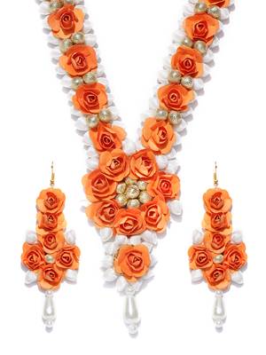 Orange collar necklace 2