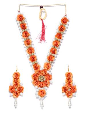 Orange collar necklace 3