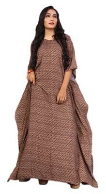Multicolor Printed Rayon Islamic-Kaftans 1