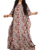 Multicolor Printed Rayon Islamic-Kaftans