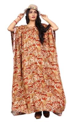 Multicolor Printed Rayon Islamic-Kaftans 1