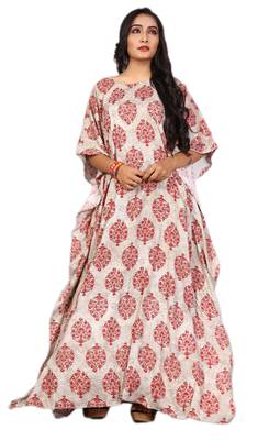 Multicolor Printed Rayon Islamic-Kaftans 1