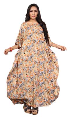 Multicolor Printed Rayon Islamic-Kaftans 1