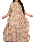 Multicolor Printed Rayon Islamic-Kaftans