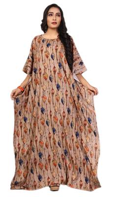 Multicolor Printed Rayon Islamic-Kaftans 1