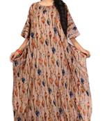 Multicolor Printed Rayon Islamic-Kaftans