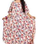 Multicolor Printed Rayon Islamic-Kaftans