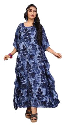 Multicolor Printed Rayon Islamic-Kaftans 1