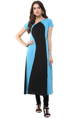 Multicolor printed crepe kurti 2