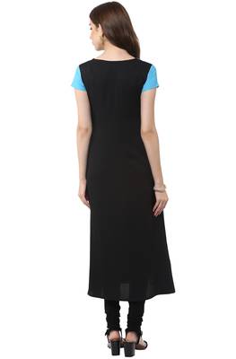 Multicolor printed crepe kurti 3