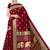 Maroon Printed Art Silk Saree With Blouse