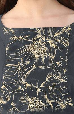Janasya Grey printed crepe kurti 3