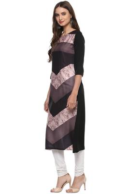 Janasya Multicolor printed crepe kurti 3