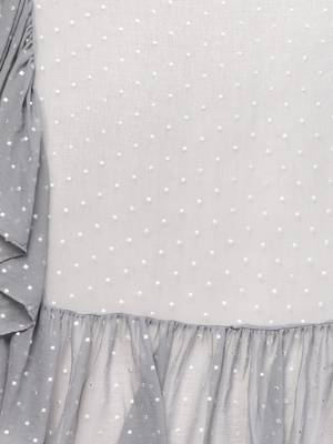 Inddus Grey Chiffon Embellished Ruffle Saree With Blouse 4
