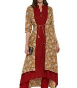 Janasya Multicolor printed cotton kurti