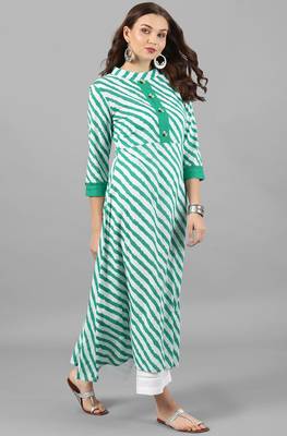 Janasya Multicolor printed cotton kurti 4