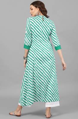 Janasya Multicolor printed cotton kurti 5