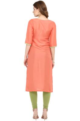 Janasya Pink printed silk kurti 5