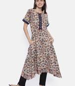 off-white printed cotton islamic-kaftans