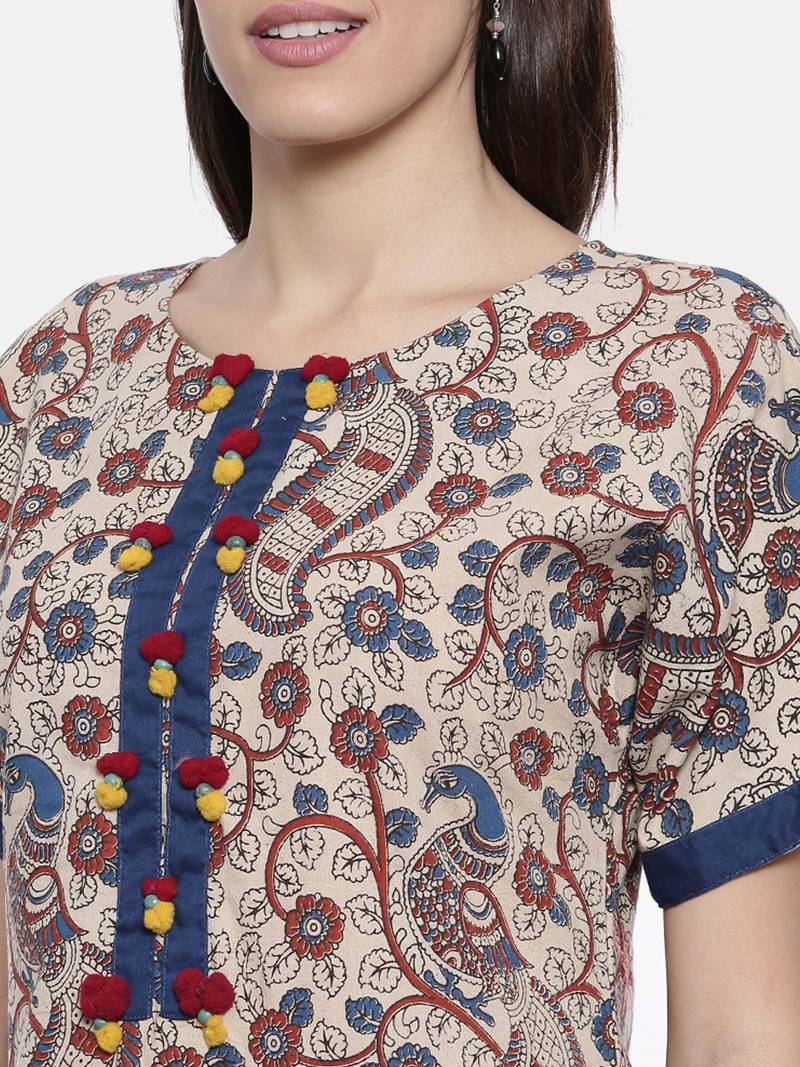 off-white printed cotton islamic-kaftans