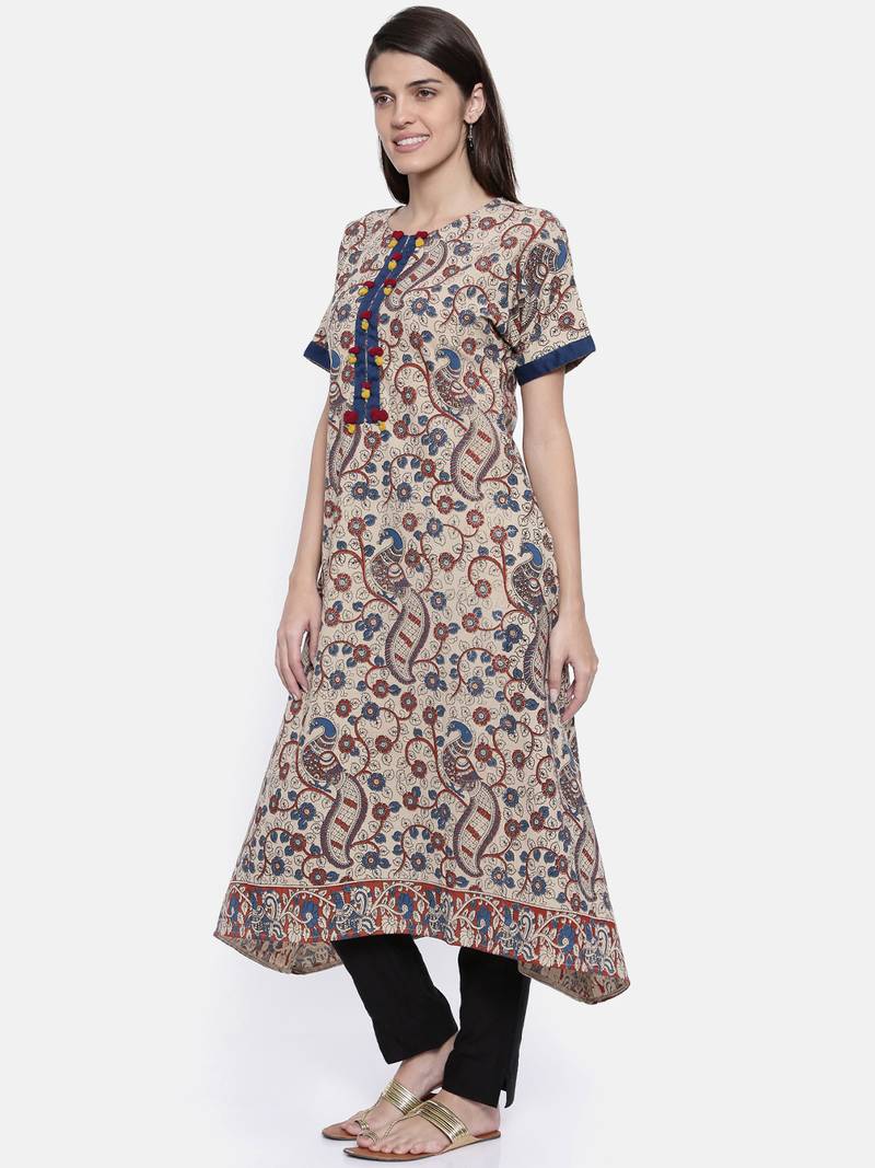 off-white printed cotton islamic-kaftans