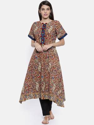 maroon printed cotton islamic-kaftans 2