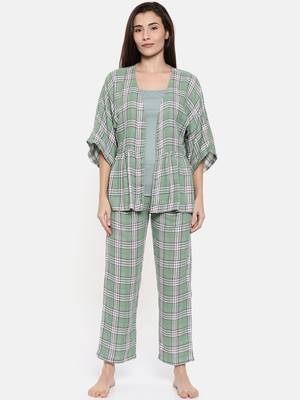 Reversible Plaids Lounge Set with Slip 1