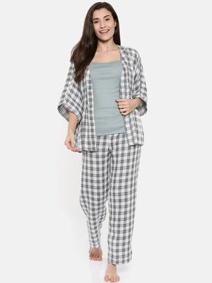 Reversible Plaids Lounge Set with Slip 3
