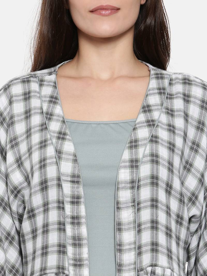 Reversible Plaids Lounge Set with Slip