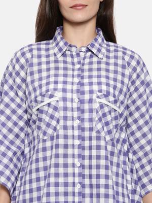 Purple Gingham Lounge set 2