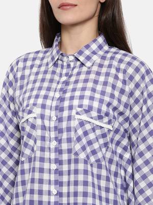 Purple Gingham Lounge set 3