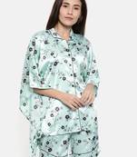 Powder Blue Floral Short Set