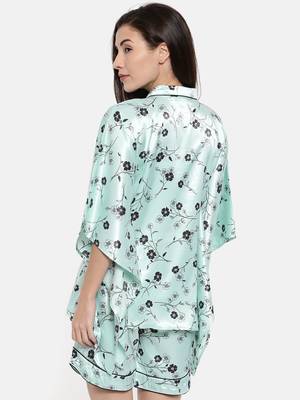 Powder Blue Floral Short Set 5