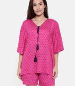 Little Hearts-Fuchsia short set