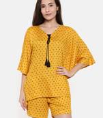 Little Hearts-Mustard short set