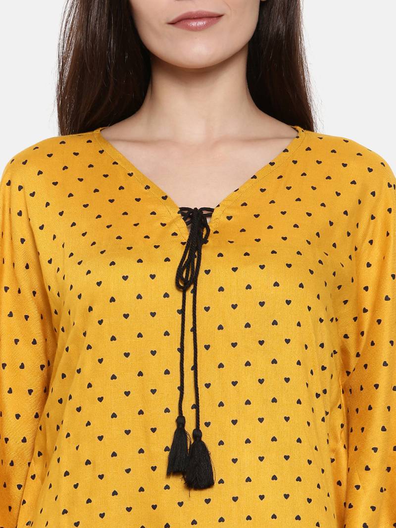 Little Hearts-Mustard short set