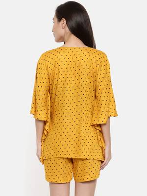 Little Hearts-Mustard short set 5