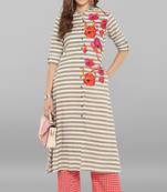 Janasya Multicolor printed cotton kurti