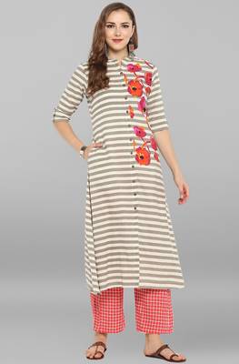 Janasya Multicolor printed cotton kurti 2