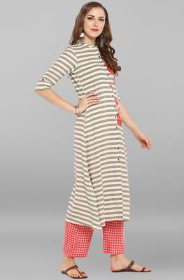Janasya Multicolor printed cotton kurti 4