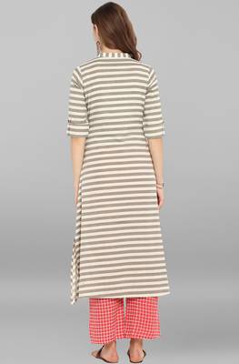 Janasya Multicolor printed cotton kurti 5