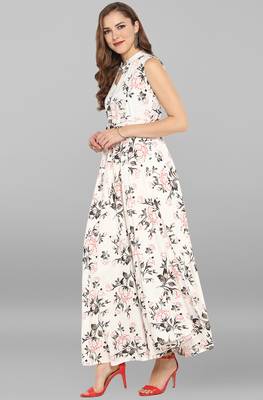 White printed rayon kurti 4