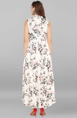 White printed rayon kurti 6