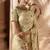 Cream Embroidered Silk Blend Saree With Blouse